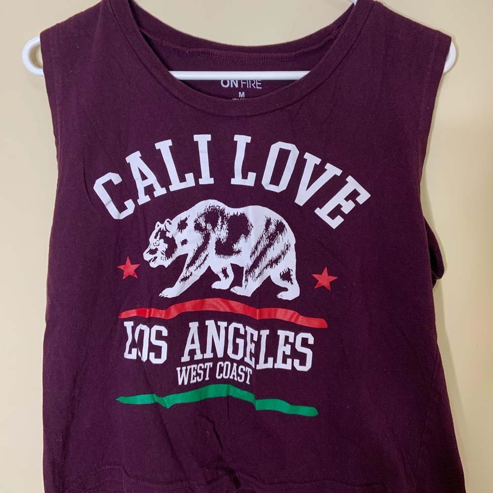maroon muscle tee